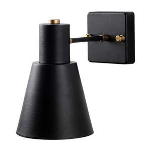 Nástenné svietidlo v čiernej a zlatej farbe ø 14 cm Funnel – Opviq lights vyobraziť