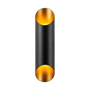 Nástenné svietidlo v čiernej a zlatej farbe ø 8 cm Cut – Opviq lights vyobraziť