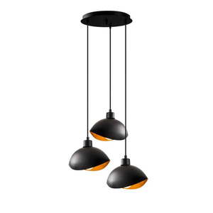 Čierne závesné svietidlo s kovovým tienidlom ø 50 cm Sivani – Opviq lights vyobraziť