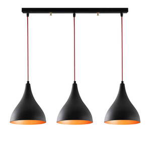 Čierne závesné svietidlo s kovovým tienidlom Berceste – Opviq lights vyobraziť