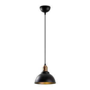 Čierne závesné svietidlo s kovovým tienidlom ø 21 cm Varzan – Opviq lights vyobraziť