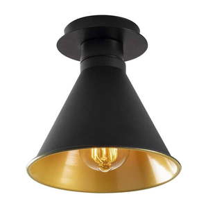 Stropné svietidlo v čiernej a zlatej farbe s kovovým tienidlom ø 20 cm Berceste – Opviq lights vyobraziť