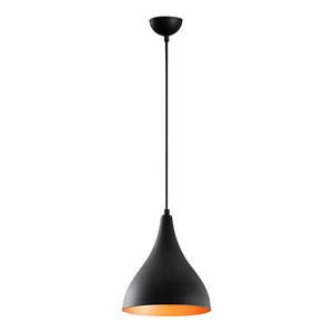 Čierne závesné svietidlo s kovovým tienidlom ø 22 cm Berceste – Opviq lights vyobraziť