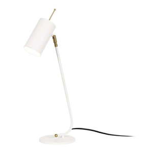 Biela stolnová lampa s kovovým tienidlom (výška 55 cm) Sivani – Opviq lights vyobraziť