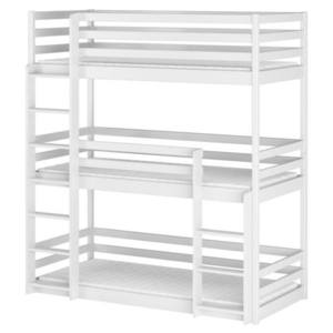 Sconto Poschodová posteľ ZANDER biela, 90x200 cm vyobraziť