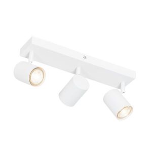 Moderné stropné svietidlo biele 3-svetlo nastaviteľné obdĺžnikové - Jeana vyobraziť