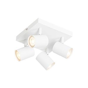 Moderné stropné svietidlo biele 4-svetlové nastaviteľné štvorcové - Jeana vyobraziť