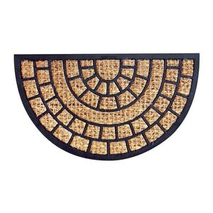 Toro Kokosová rohožka Squares polkruh, 40 x 70 cm vyobraziť