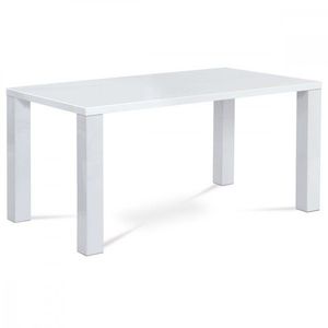 AUTRONIC AT-3008 WT jedálenský stôl 160x90x76 cm, vysoký lesk biely vyobraziť