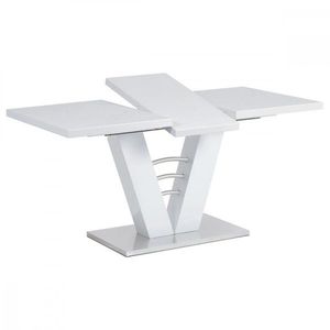 AUTRONIC HT-510 WT jedálenský stôl 120/160x80x75cm, vysoký lesk biely vyobraziť