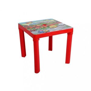 Detský záhradný nábytok - Plastový stôl červený vyobraziť