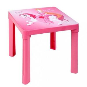 Detský záhradný nábytok - Plastový stôl ružový vyobraziť