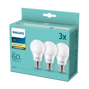 Philips SADA 3x LED Žiarovka Philips A60 E27/8W/230V 2700K vyobraziť
