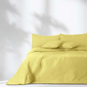 Žltá prikrývka na posteľ AmeliaHome Meadore, 220 x 240 cm vyobraziť