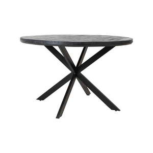 Čierny okrúhly jedálenský stôl s doskou z akácie ø 140 cm Yellov – Light & Living vyobraziť
