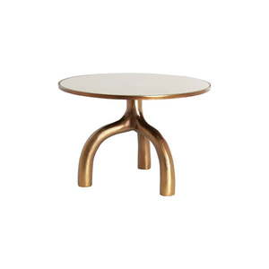 Sklenený okrúhly konferenčný stolík v bronzovej a béžovej farbe ø 65 cm Mello – Light & Living vyobraziť