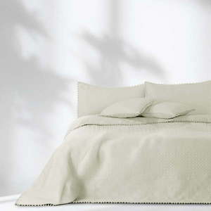 Krémovobiela prikrývka na posteľ AmeliaHome Meadore, 170 x 210 cm vyobraziť