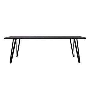 Čierny jedálenský stôl s doskou z dubového dreva 100x220 cm Mylau – Light & Living vyobraziť