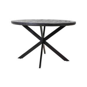 Čierny okrúhly jedálenský stôl s doskou z akácie ø 120 cm Yellov – Light & Living vyobraziť