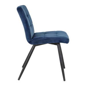 Modrá zamatová jedálenská stolička Olive – Light & Living vyobraziť