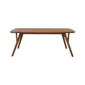 Hnedý jedálenský stôl s doskou z akácie 100x200 cm Quenza – Light & Living vyobraziť