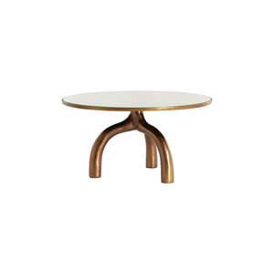 Sklenený okrúhly konferenčný stolík v bronzovej a béžovej farbe ø 76 cm Mello – Light & Living vyobraziť
