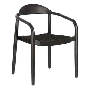 Čierna záhradná stolička z eukalyptového dreva Kave Home Glynis vyobraziť