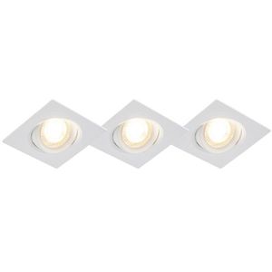Sada 3 ks zapustených bodových svietidiel biele vrátane LED 3-stupňovo stmievateľné - Miu vyobraziť