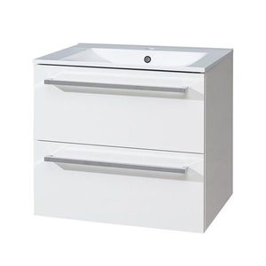 MEREO - Bino, kúpeľňová skrinka s keramickým umývadlom 61 cm, biela CN660 vyobraziť