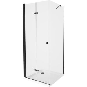 MEXEN/S - Lima sprchovací kút 80x80, transparent, čierna + biela vanička so sifónom 856-080-080-70-00-4010B vyobraziť