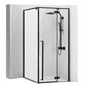 REA/S - Sprchovací kút FARGO 90x90 - matný čierny So sprchovou vaničkou Savoy KPL-K6318 vyobraziť