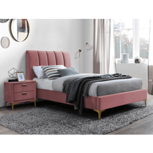 Signal Čalúnená jednolôžková posteľ MIRAGE | Velvet 90 Farba: Ružová vyobraziť