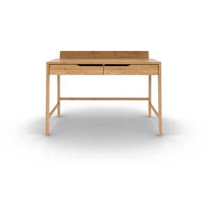 Pracovný stôl z dubového dreva 65x120 cm Twig – The Beds vyobraziť