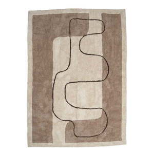 Hnedo-béžový bavlnený koberec 150x215 cm Bet – Bloomingville vyobraziť