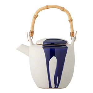Bielo-modrá kanvica na čaj z kameniny 930 ml Okayama – Bloomingville vyobraziť