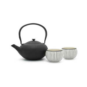 Bielo-čierna porcelánovo-liatinová čajová súprava Shanxi – Bredemeijer vyobraziť