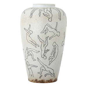 Krémová váza z kameniny (výška 34 cm) Adah – Bloomingville vyobraziť
