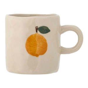 Biely/oranžový kameninový hrnček 230 ml Agnes – Bloomingville Mini vyobraziť