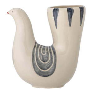 Krémová ručne maľovaná váza z kameniny (výška 19 cm) Trudy – Bloomingville vyobraziť