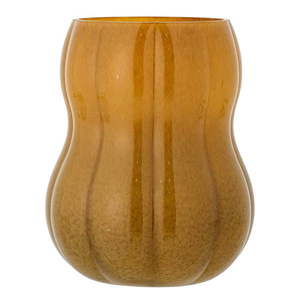Hnedá sklenená ručne vyrobená váza (výška 20 cm) Pumpkin – Bloomingville vyobraziť