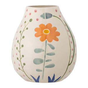 Krémová ručne maľovaná váza z kameniny (výška 17 cm) Taza – Bloomingville vyobraziť