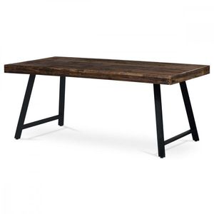 AUTRONIC HT-536 PINE Jídelní stůl, 180x90x76 cm, MDF deska, dýha odstín borovice, kovové nohy, černý lak vyobraziť