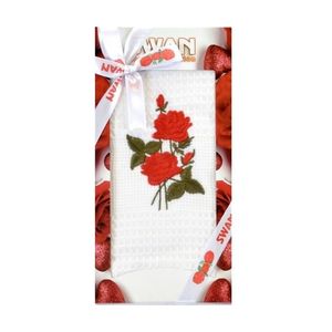 Bavlnená utierka Darčekové balenie, Ruža, 50 x 70 cm vyobraziť
