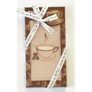 Bavlnená utierka Darčekové balenie, Šálka kávy, 50 x 70 cm vyobraziť