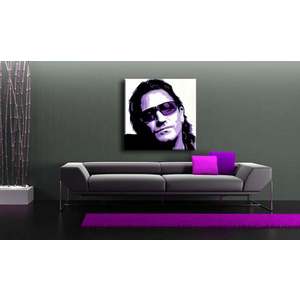 Ručne maľovaný POP Art obraz Bono-U2 100x100 cm vyobraziť