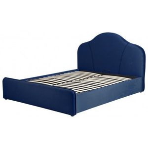 Čalúnená posteľ Helmer 160x200 tmavo modrá vyobraziť