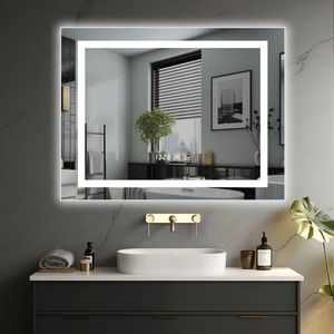 IREDA kúpeľňové zrkadlo s LED osvetlením, 90 x 70 cm vyobraziť