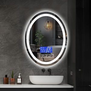 IREDA Kúpeľňové zrkadlo s osvetlením, 80x60cm, reproduktor vyobraziť