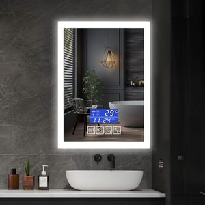 IREDA Kúpeľňové zrkadlo s osvetlením, 80x60cm, reproduktor vyobraziť