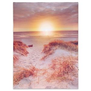 Nástenná maľba západ slnka na pláži, 1 LED, 30 x 40 cm vyobraziť